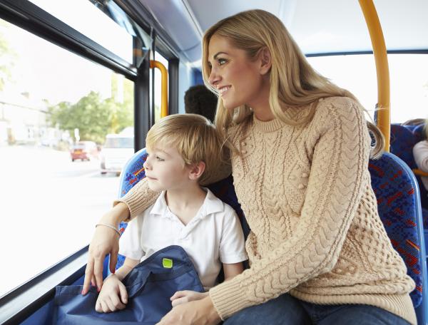 Mother and child on bus