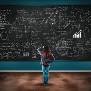 Blackboard with equations